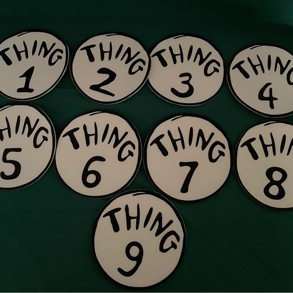 Dr. Seuss Other - New Dr. Seuss Black and White Thing Number Decorations